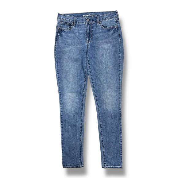 Old Navy Jeans Original Mid Rise Raw Hem Stretch Denim Womens Size 8 Long Tall - Picture 8 of 8